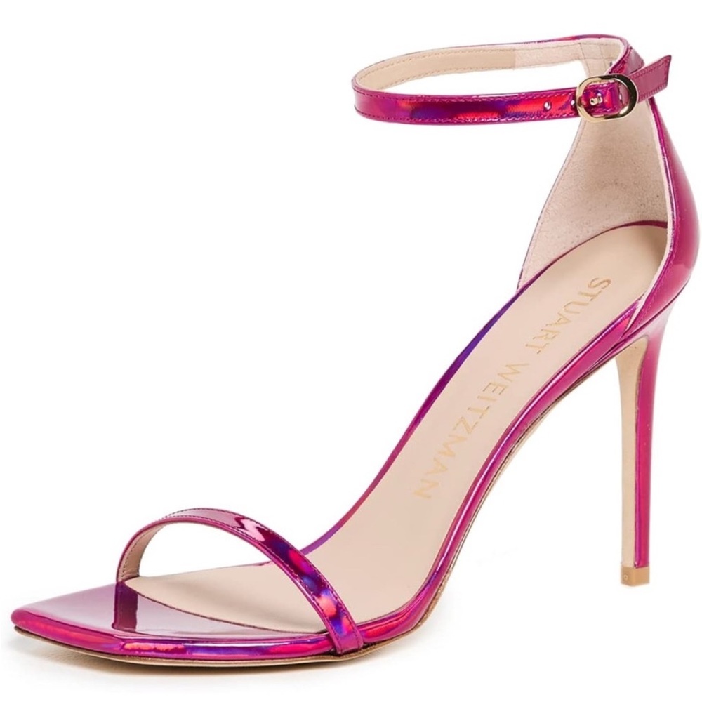 Stuart Weitzman Women's Nudistcurve 100 Ankle Strap High Heel Sandals